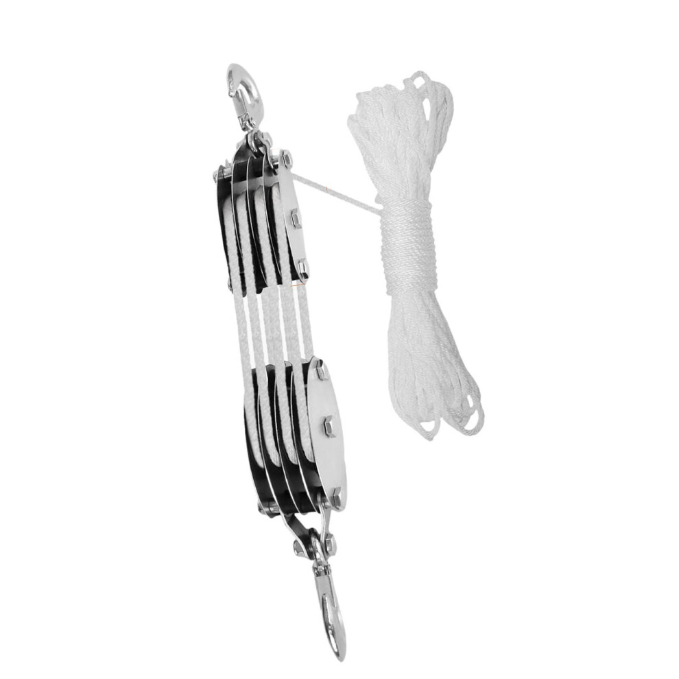 Rope Pulley Hoist Heavy Duty Compact Professional Labor Saving Rope Ho 6902696182043