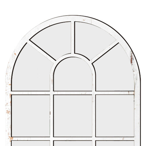 Arched Window Wall Mirror Windowpane Arch Mirror for Vanity Bedroom Ba 2