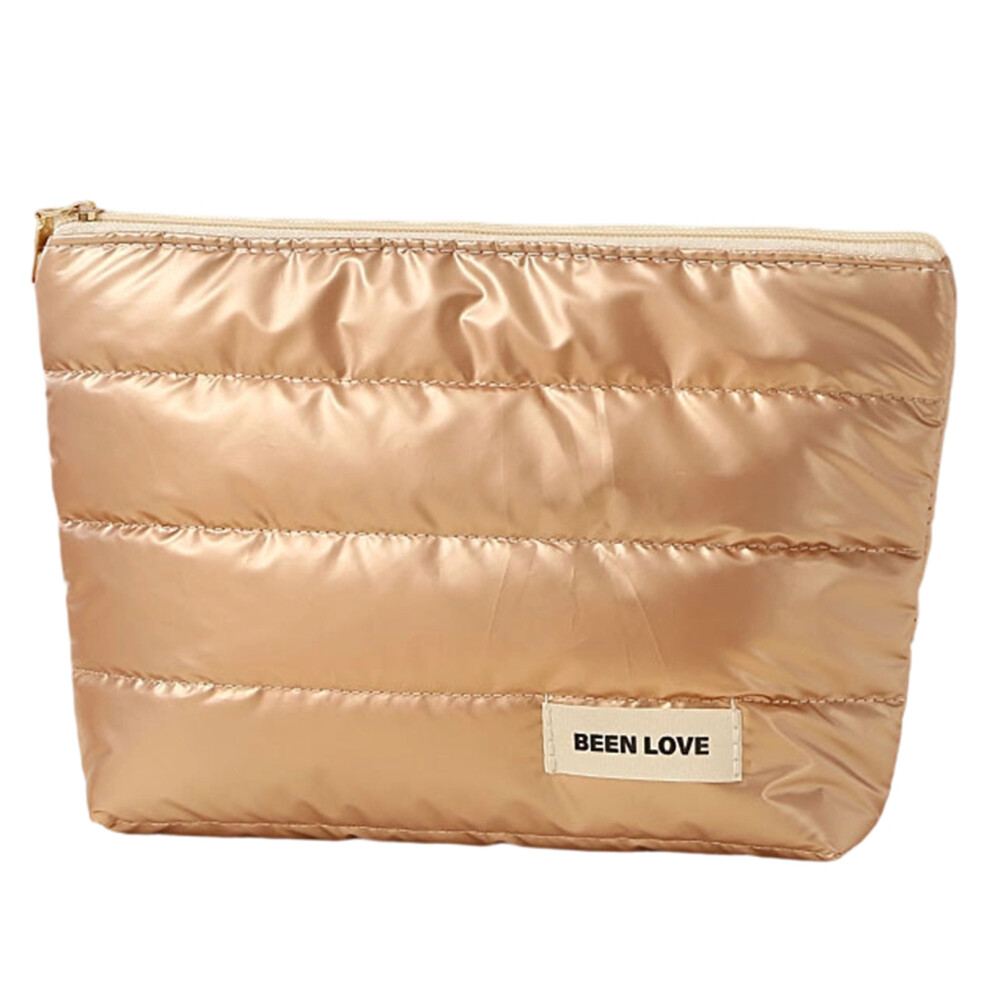 Gold Multipurpose Waterproof Makeup Bag Spacious- Clutch Bag
