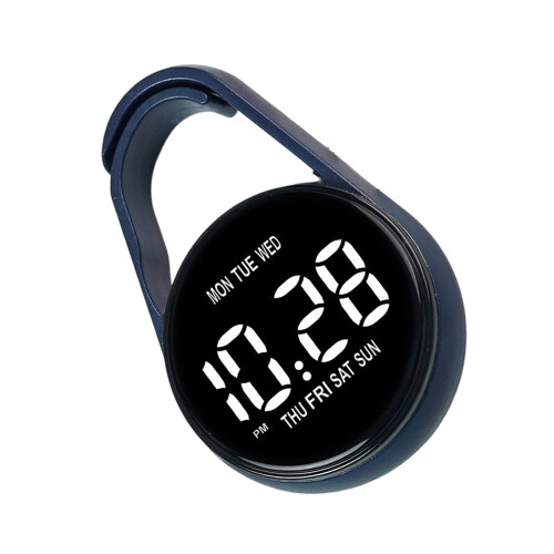 Student Keychain Digital Pocket Watch Small Hanging-Blue