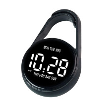 LED Display Keychain Watch with Touch Control Easy-Black