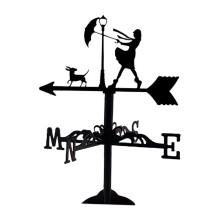 Small Metal Weathervane Decorative Weather Vane for Farmhouse Courtyar