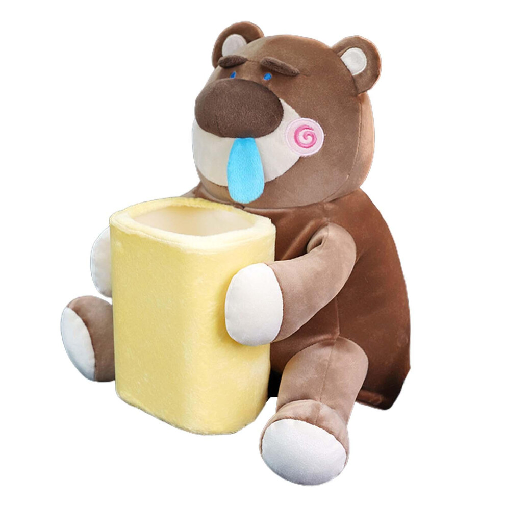 Soft Plush Car Tissue Case Trash Can For Living Room Vehicle Decoratio 6902696422545