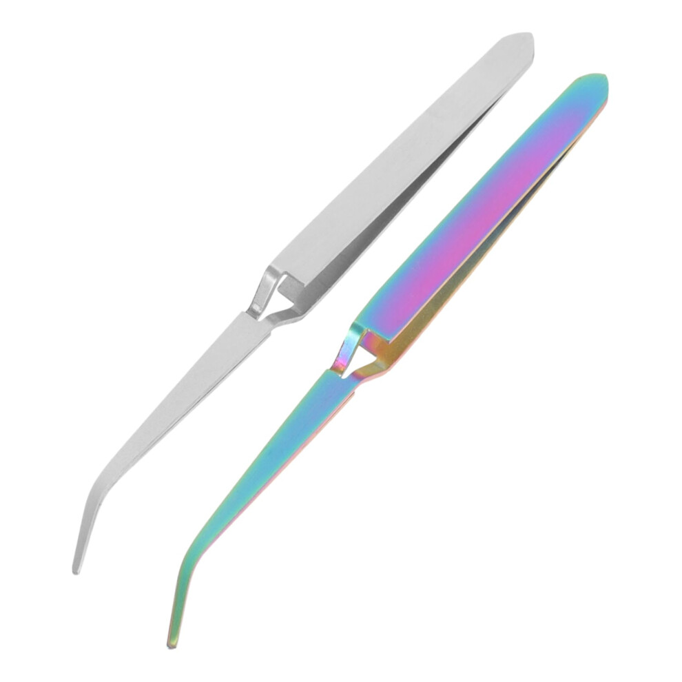 2pcs Nail Pinching Clips and Nail Shaping Tweezers for Gel Nail Art Salon Quality Manicure