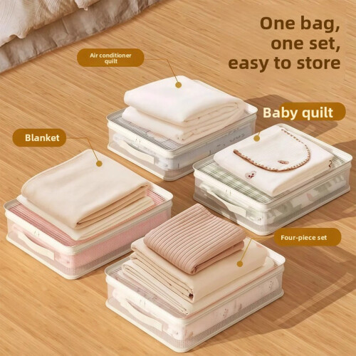 Drawer Style Storage Boxes Breathable Fabric Bedding-5 2