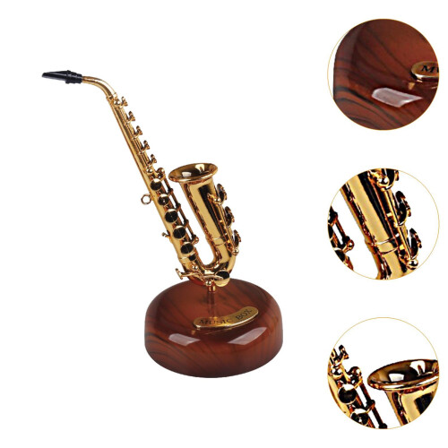 Saxophone Music Box Fine Workmanship Home Decoration for Table Office 2
