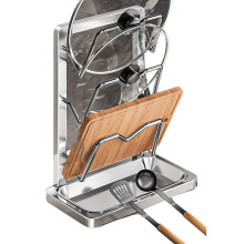 Corrosion Resistant Stainless Steel Pot Lid Hanger-3-tier 1