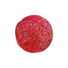 Plastic Rolling Cage Safety Round Cage Rabbit Hutch-Red 30cm