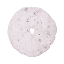Mini Plush Christmas Tree Skirt 15" Xmas Tree Mat for Hotel Farmhouse