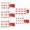 24Pcs Handmade Red Paper Cuttings Window Clings-Junior version 4
