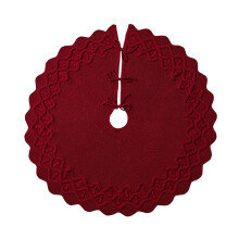 Knitted Christmas Tree Skirt Round Xmas Tree Decor for Party Doorway B