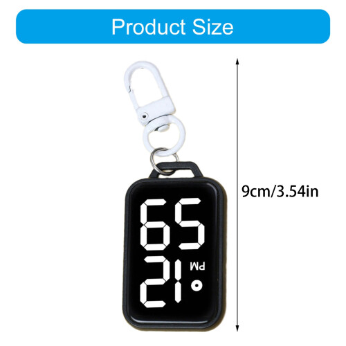 Kids Keychain Digital Watch Miniature Timekeeping Device-Black 1
