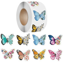 500Pcs Colorful Butterfly Giftwrap Decal Butterfly Flower