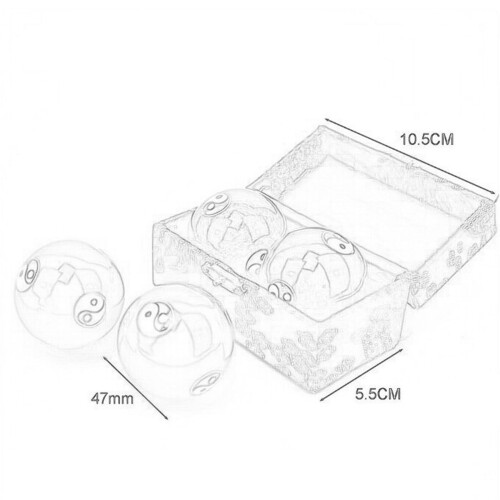 2 Pieces Massage Balls with Storage Box Baoding Balls for Middle Aged 1