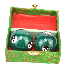 2 Pieces Massage Balls with Storage Box Baoding Balls for Middle Aged