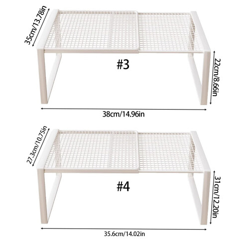Space Saving Closet Organizers Shelf Set With Nonslip Edges-1 1