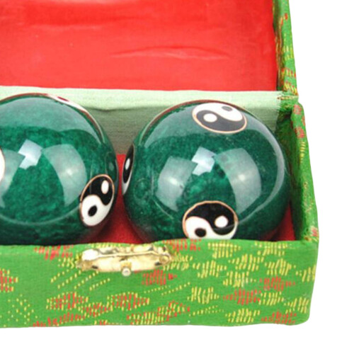 2 Pieces Massage Balls with Storage Box Baoding Balls for Middle Aged 2