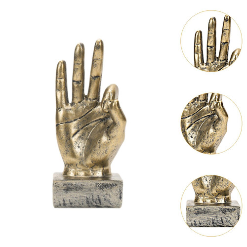 Funny Finger Gesture Statue Desk Decoration for Fireplace Tabletop Far 2
