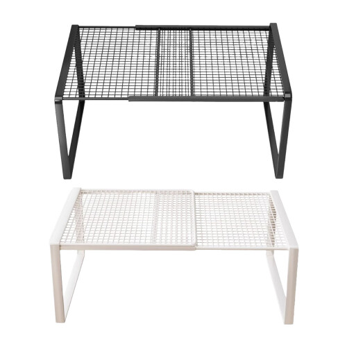 Space Saving Closet Organizers Shelf Set With Nonslip Edges-1 2