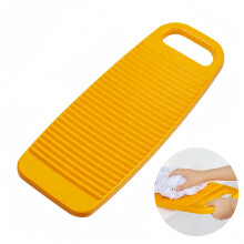 Washboard NonSlip Plastic Laundry Board for Hand Washing Clothes, Household Scrubbing Pad (Yellow, Medium)