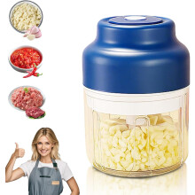 USB Rechargeable Mini Garlic Chopper Stainless Steel Blade