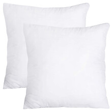 50x50cm Pillow Inserts (Set of 2) - Throw Pillow Inters with Cotton Cover - Square Decorative Pillows for Sofa, Couch, Bed and Home Decor,White