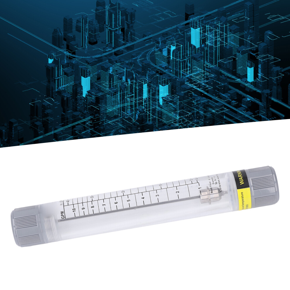Liquid Flowmeter Tube 1-10Gpm Acrylic Water Meter G1 Female Thread 9391390247504