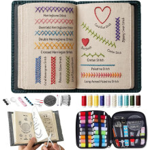 2026 Upgraded Embroidery Stitch Book Kit for Beginners – 108 Illustrated Patterns, Full Tools & Step-by-Step Tutorial