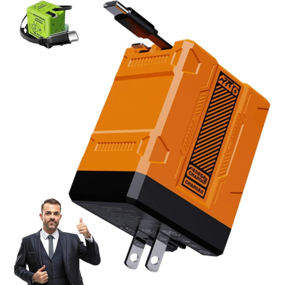 2-In-1 Retractable 120W Gan Charger With Foldable Plug & Dual Pd Â Compatible With Mobile Phones 9175034205910