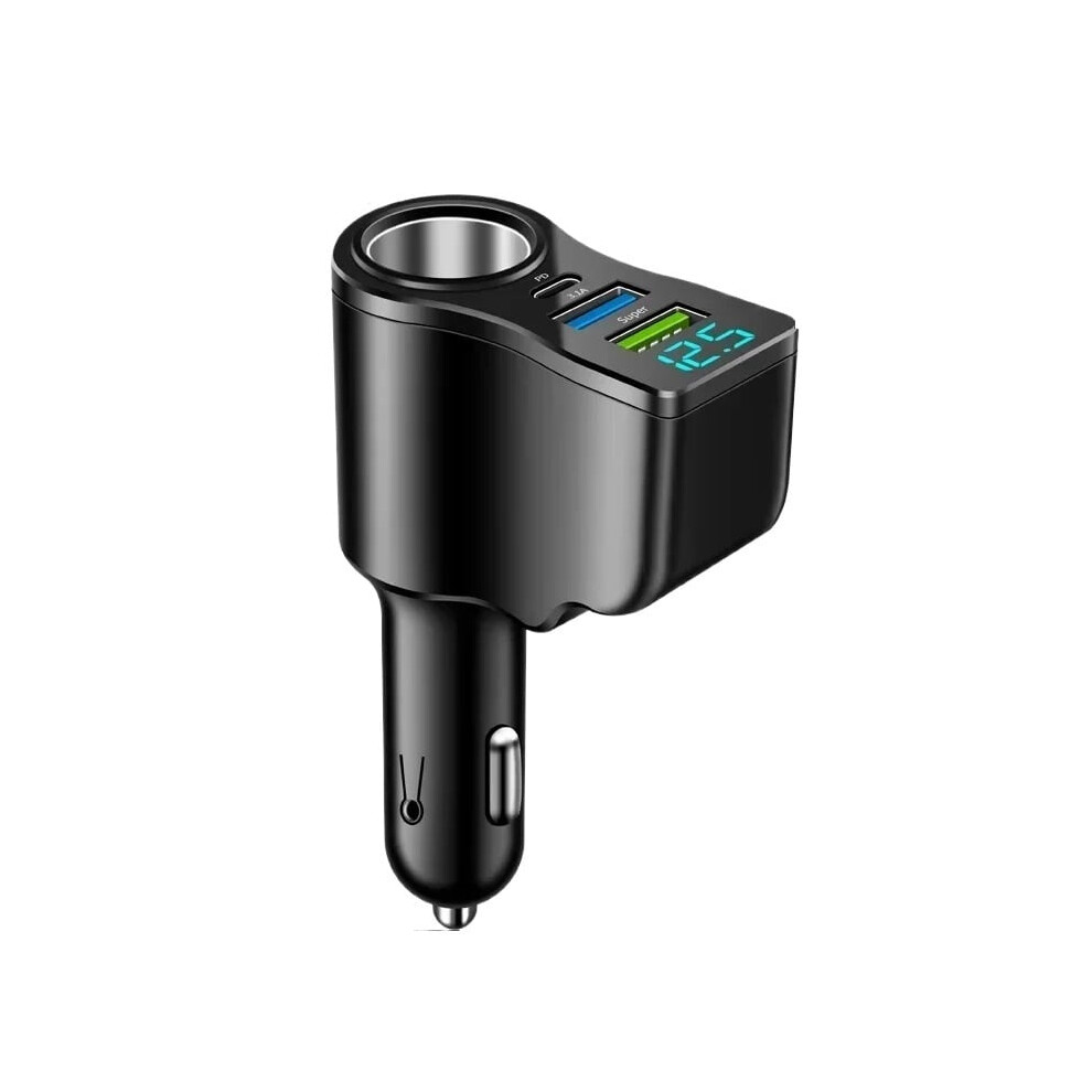 Car Usb Charger Digital Display 66W Dual Port 9341593925525