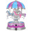 Carillon a giostra color lavanda con 3 cavalli 7