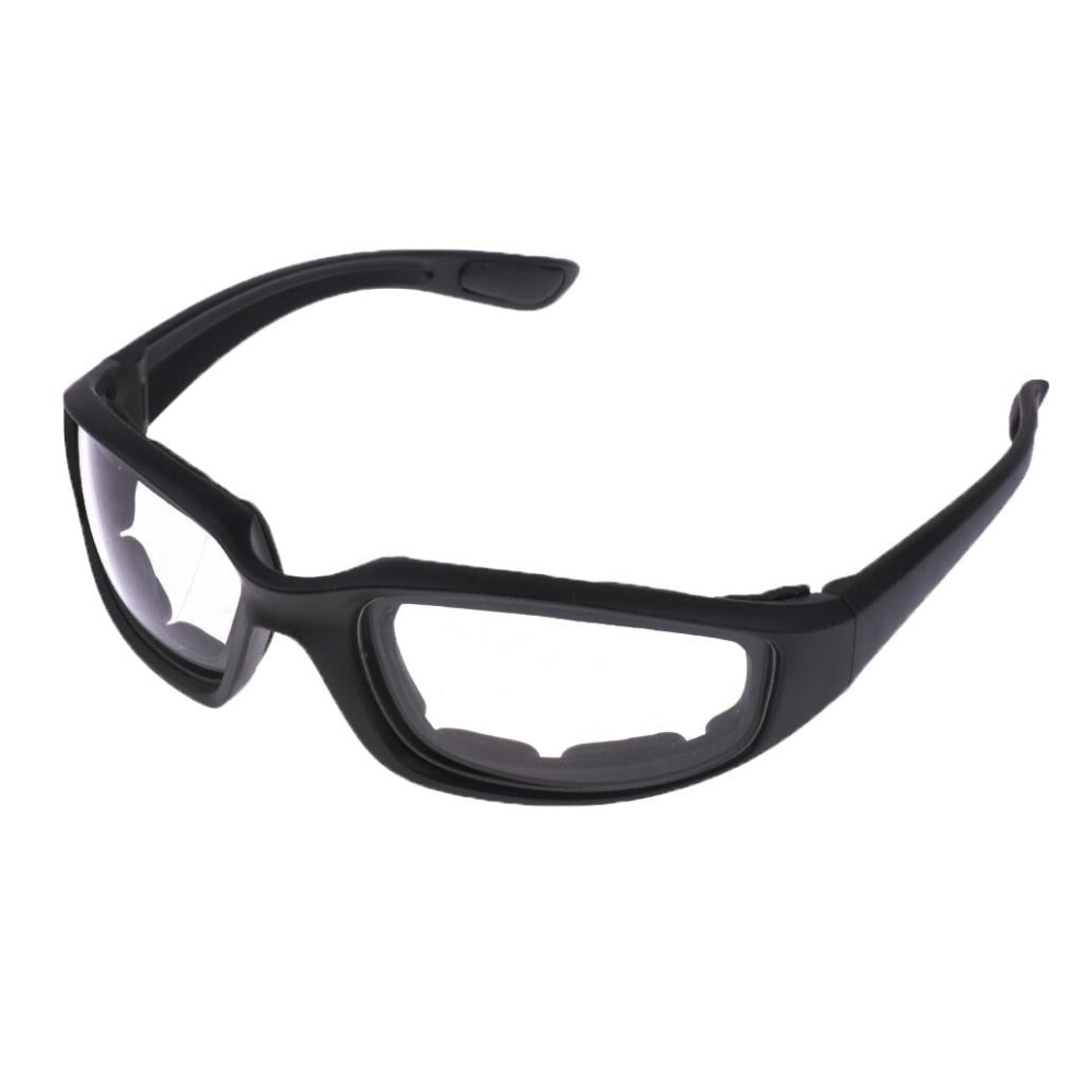 Motorcycle Motorbike Riding Glasses Wind Resistant Padded Comfortable Clear 9175034205651