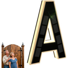 Solar-Powered Outdoor House Number Light, 9" Waterproof LED Address Sign with Auto On/Off Sensor – No Wiring Needed