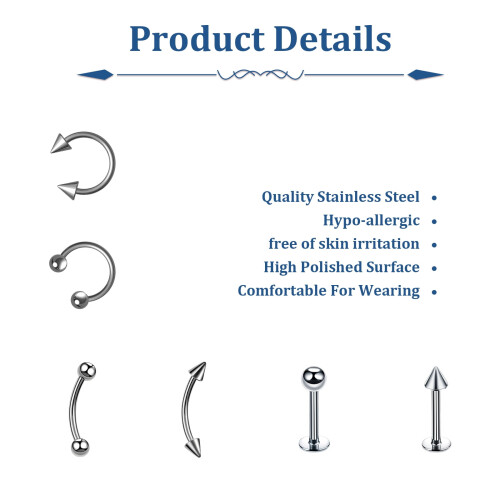 Kit de piercing Designice en acier chirurgical 22 pièces 2