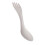 Cuillère-fourchette portable en titane argentée (1 pièce) 5