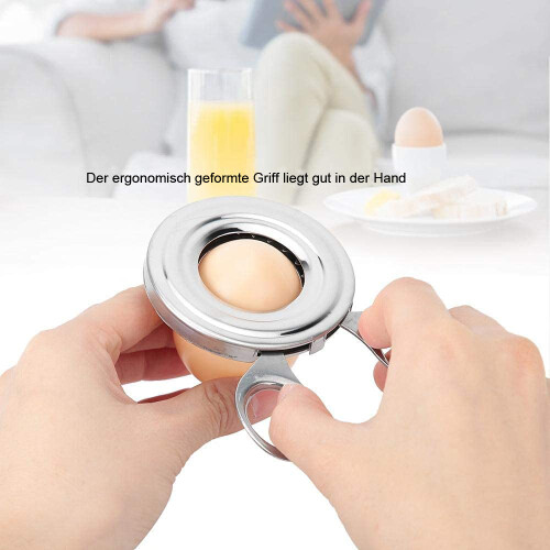 Egg Cracker Topper, Stainless Steel Eggshell Opener Cutter Opener Cracker Breaker 1