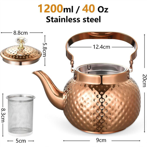 Théière avec infuseur, bronze, 1,2 L 2