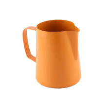600ml Stainless Steel Milk Frothing Pitcher for Latte Art Espresso Cappuccino Hot Chocolate Orange