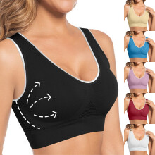 Soutien-gorge de sport, soutien-gorge pour femme sans armatures, soutien-gorge de yoga grande taille en maille, sans armatures, sans coutures, fin,