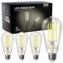 Ampoule LED Edison 8W E26 4000K à intensité variable ST58