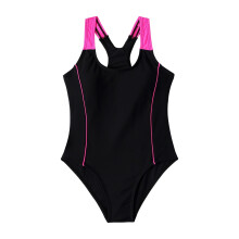Girls' solid swimsuit for beach sports, size 8-9 years