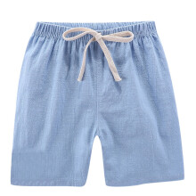 Toddler Pants Kids Boys Girls Sweat Shorts 2025 Casual Cotton Linen Shorts Baby Fashion Cute Solid Color Sports Shorts Blue