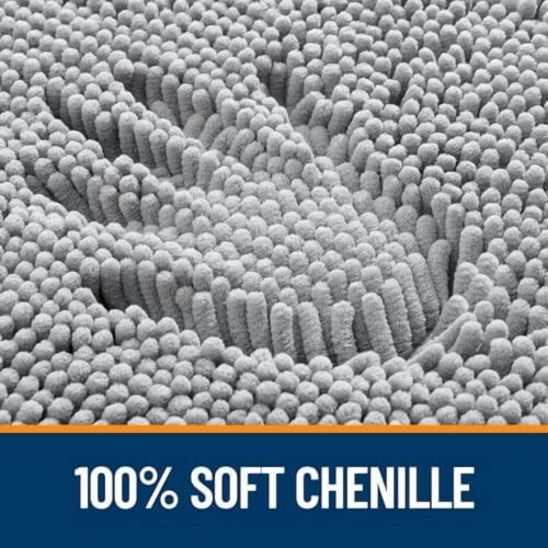 Tapete de banho de chenille antiderrapante de secagem rápida 47x20 polegadas + 30x20 polegadas 1