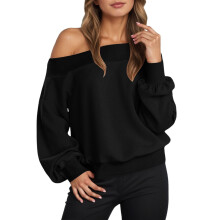Women's Crewneck Long Sleeve Sweatshirt Solid Color