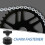 Tensor de corrente de bicicleta preto 5,20 x 1,6 polegadas para bicicletas de montanha e de estrada (1 conjunto) 7