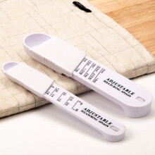 Lot de 2 cuillères doseuses ajustables, à double graduation, pour ingrédients secs et semi-liquides, idéales pour la pâtisserie – Compatibles