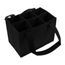 Sac isotherme pour 6 bouteilles de vin avec séparateur - Transporteur isotherme portable pour les voyages, les pique-niques, la plage et les fêtes,
