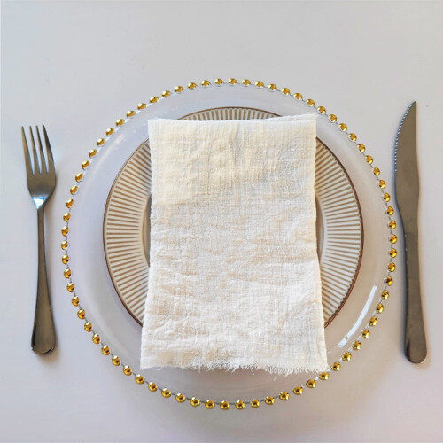 Baumwoll-Leinen-Servietten, 32 cm x 32 cm, 12er-Packung