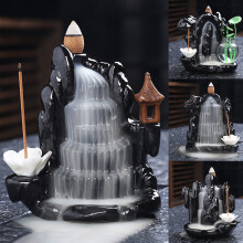 Arzător de tămâie cu reflux, cascadă, ceramică, cădelniță de fum, artizanat, decor pentru casă