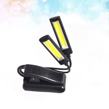 Magnifique lampe de bureau à double tête LED avec pince et col de cygne flexible pour la lecture et l'éclairage, idéale pour le confort des yeux.
